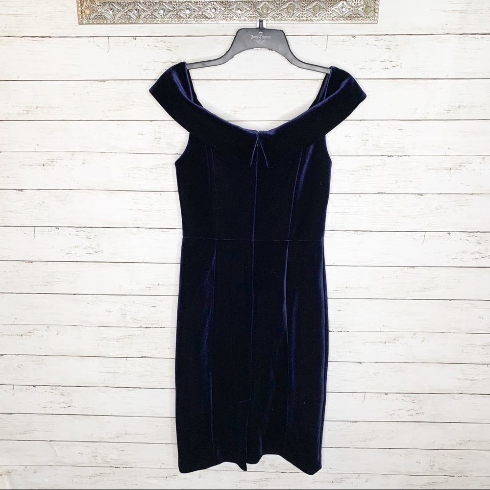 Vince Camuto Navy Off-Shoulder Midi Dress - Picture 3 of 8